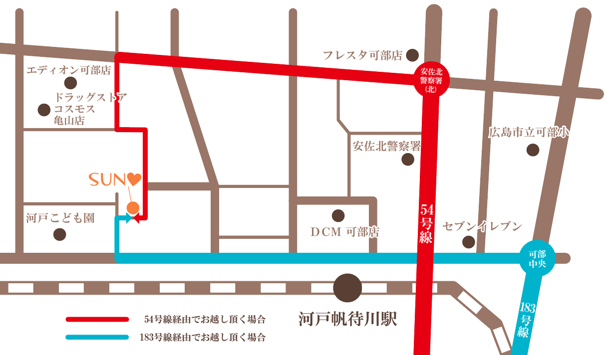 サンハートへのアクセスガイド